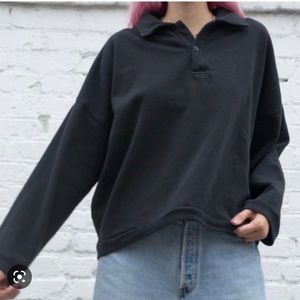 brandy melville washed black archer sweater